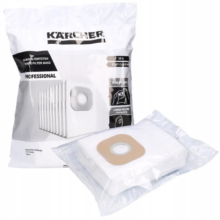 10 sacs aspirateur Kärcher 6.904-084.0 Karcher T7 / 1 / Kärcher Classic Kärcher T8 / 1L