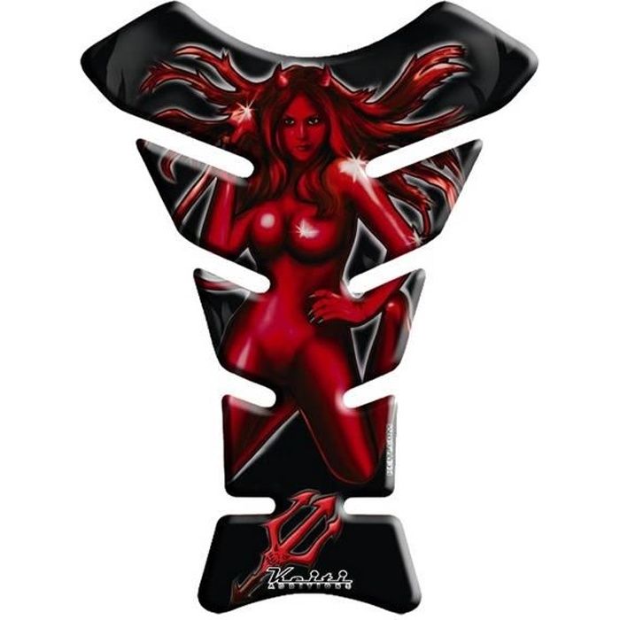 Protège réservoir moto 3D Diablesse Sexy KT8100 Keiti® résine inaltérable