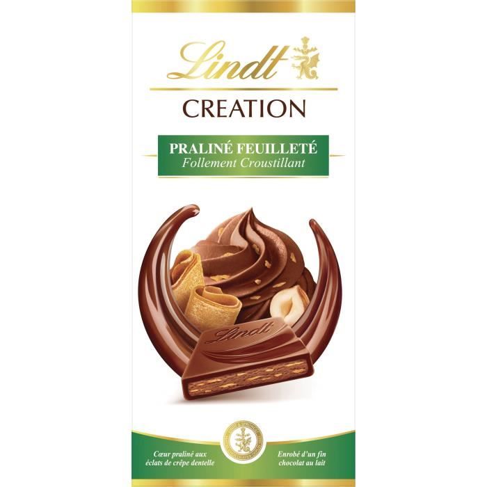 LINDT Chocolat au lait praliné - 150 g
