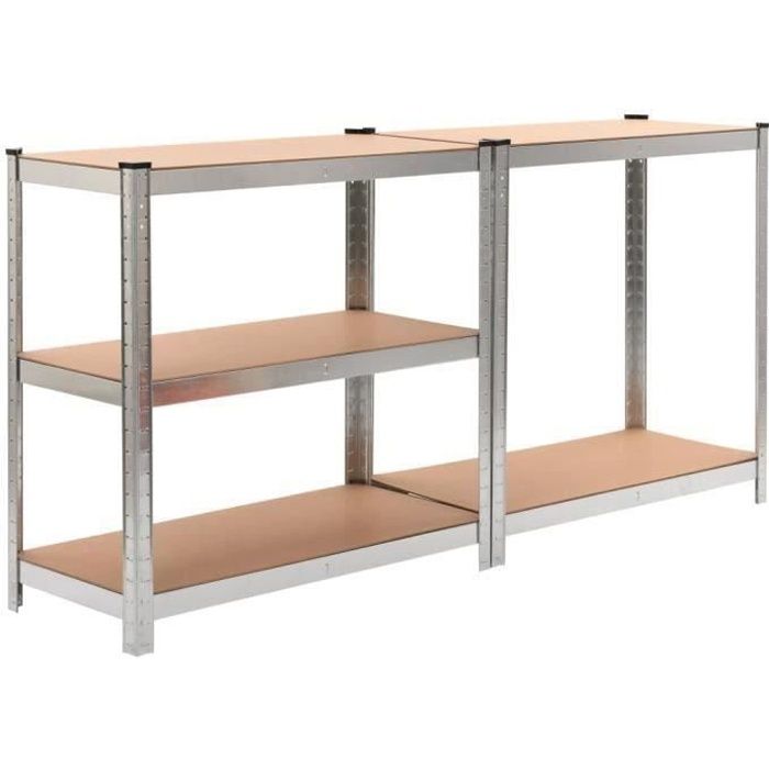 Etagères métal stockage 90 x 40 x 180 cm rayonnage industriel 5 planches Meuble de Rangement