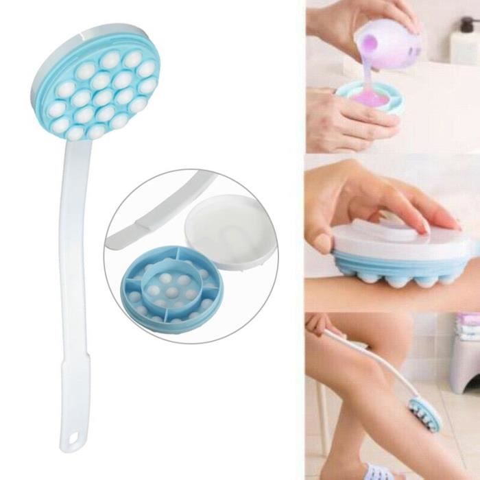 Brosse de bain longue poignée Lotion huile crème applicateur corps jambe dos masseur brosse de bain plastiques longue poigné
