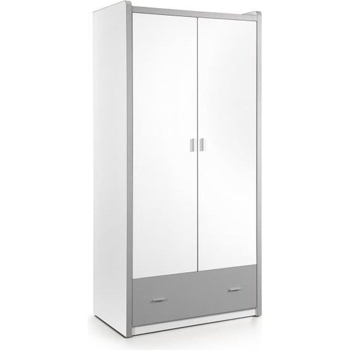 BONNY Armoire de chambre enfant style contemporain gris - L 101 cm