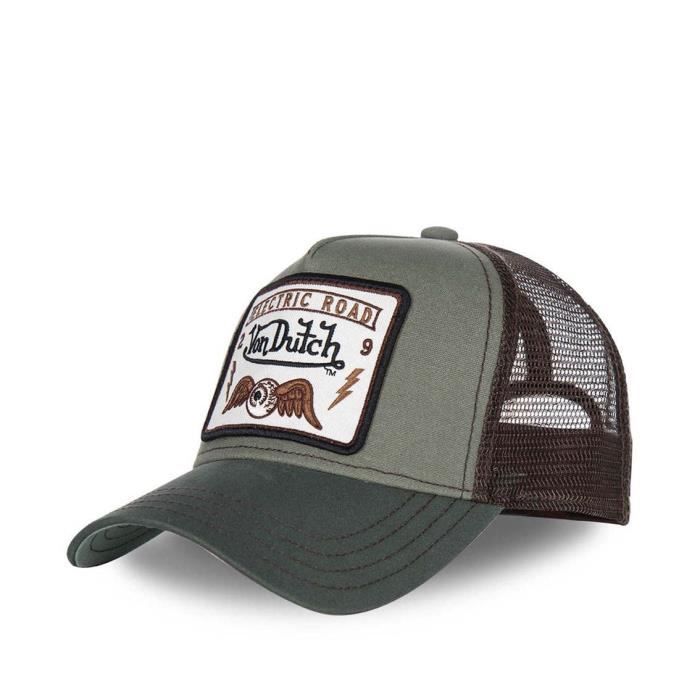 Von Dutch - Von Dutch Casquette Square Style Trucker Kaki/Marron