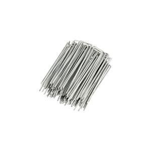 WUNDERGARDEN Lot de 100 piquets de Fixation en Acier galvanisé pour bâche Anti-Mauvaises Herbes - 150x25mm - Ø2,7mm