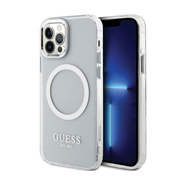 Étui Guess Metal Outline MagSafe pour iPhone 12 Neuf