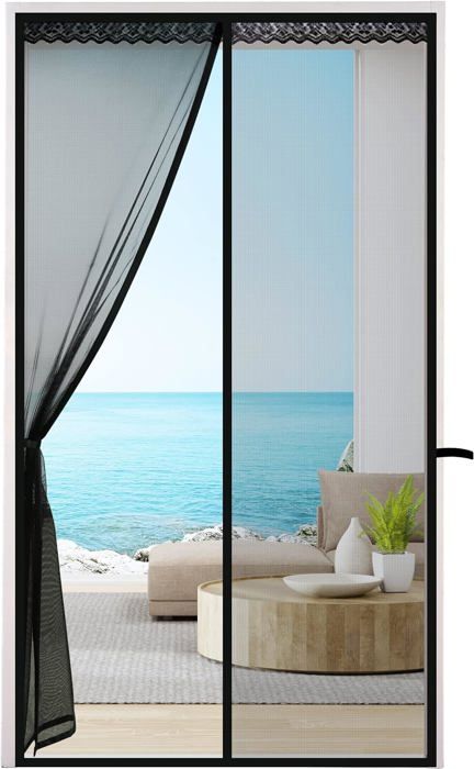 Porte Moustiquaire Magnétique 70 X 240 Cm, Rideau Magnétique Anti-Insectes, Moustiquaire Aimantée, Empêcher Les Insectes D'entrer Pour Couloirs, Portes, Patio, Blanc