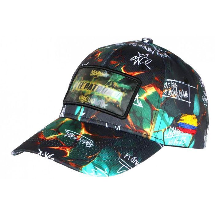 Casquette Streetwear Orange El Patron Plata O Plomo Double écusson Strass - Neuve Avec étiquettes