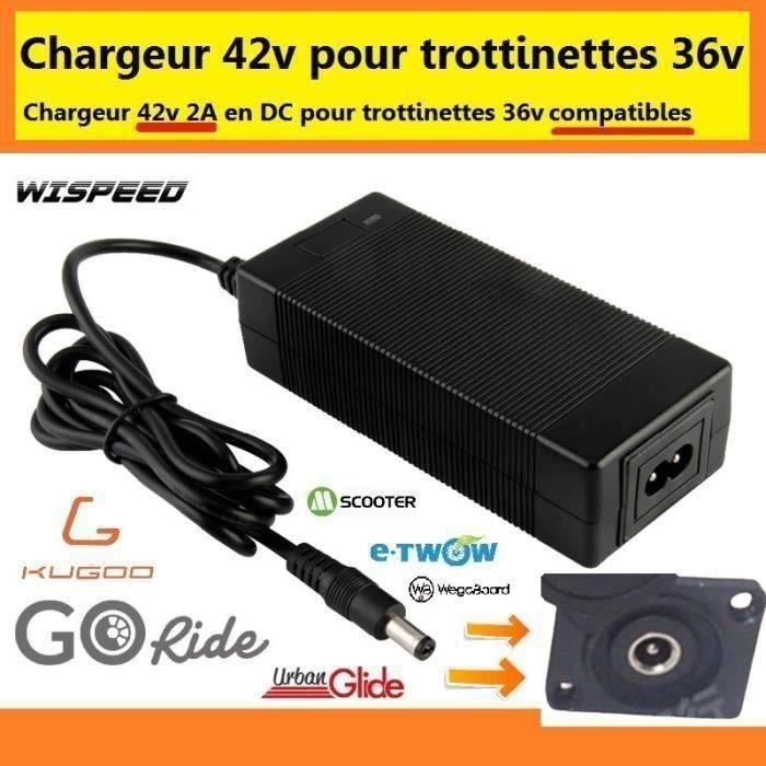 Chargeur Universel 5-en-1 Pour Trottinettes électriques – 42V 2A – Livraison Incluse