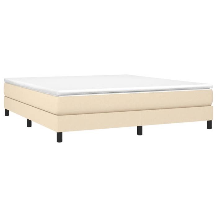 Cadre de lit double - UU - sans matelas - crème 160x200 cm - tissu LL0000149763