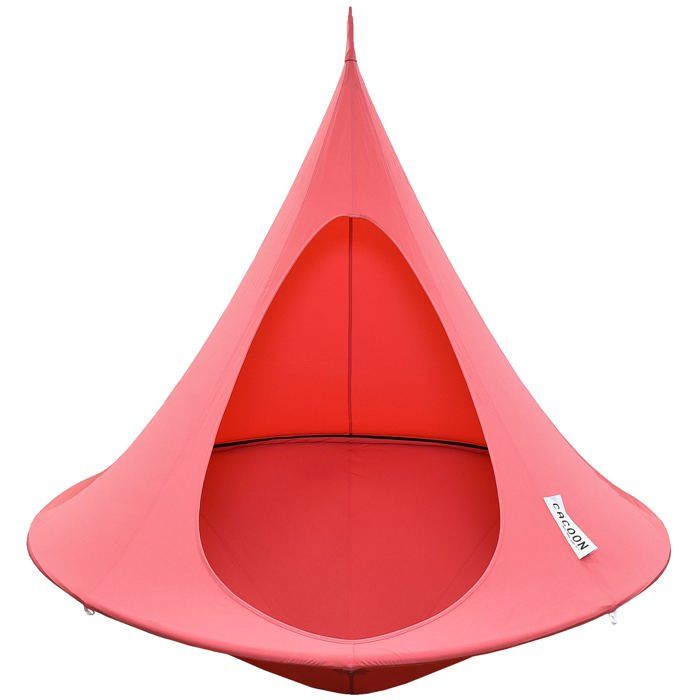 Chaise Suspendue Double - CACOON - Cacoon Double - Rose Corail - 200 kg - Polyester/Coton Chaise Suspendue Double - CACOON - Cacoon Double - Rose Corail - 200 kg - Polyester/Coton