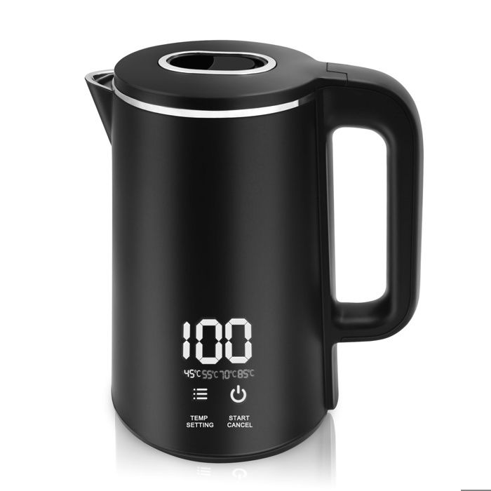 Bouilloire Électrique 2L 2200W LED - Sans BPA - Inox - Sélection Température