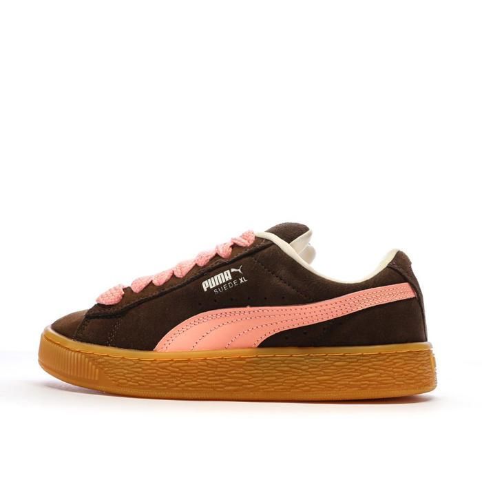 Puma Baskets Marron/Rose Femme Puma Suede XL
