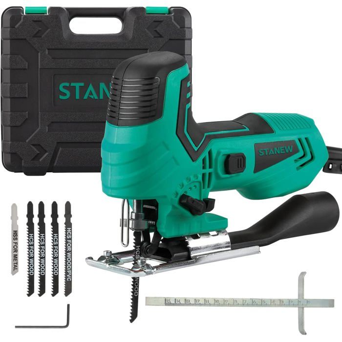 Scie sauteuse - STANEW - STANEW - 650 W - 6 vitesses (1000-3000 tr/min) - Coupe 45°