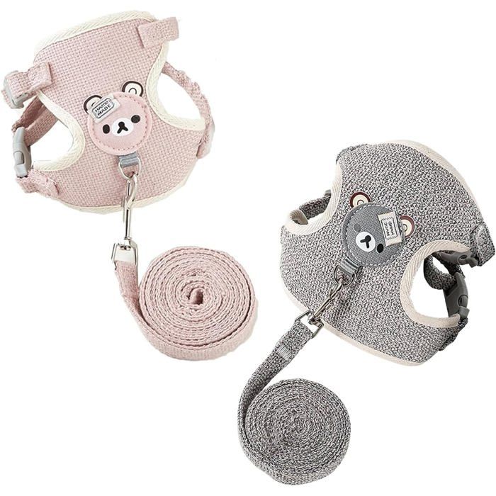 Meilleurs prix pour Harnais et laisse pour animal de compagnie - HANDEIU - Lot de 2 - 120 cm - Respirant - Ajustable
