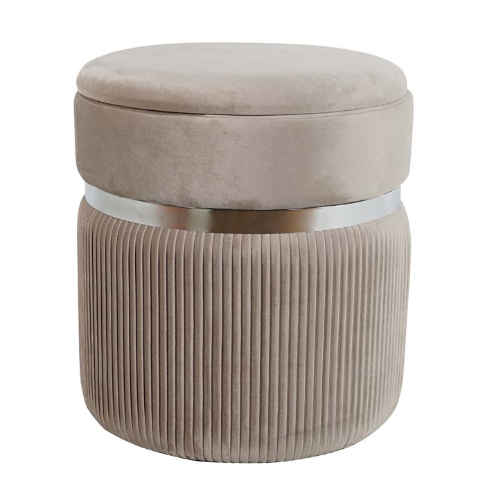 Pouf de rangement YUMA en velours avec couvercle amovible design élégant et fonctionnel – Idéal pour salon chambre ou entrée