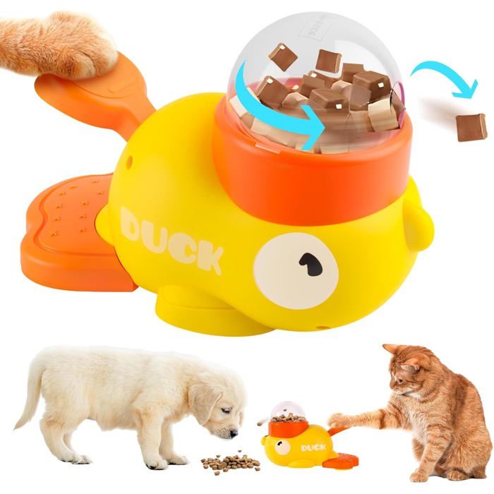 Meilleurs prix pour YSFMODE-Distributeur De Croquettes En Forme De CanardJouet Interactif Pour Chien Et ChatDistributeur De FriandisesJeux Intellig