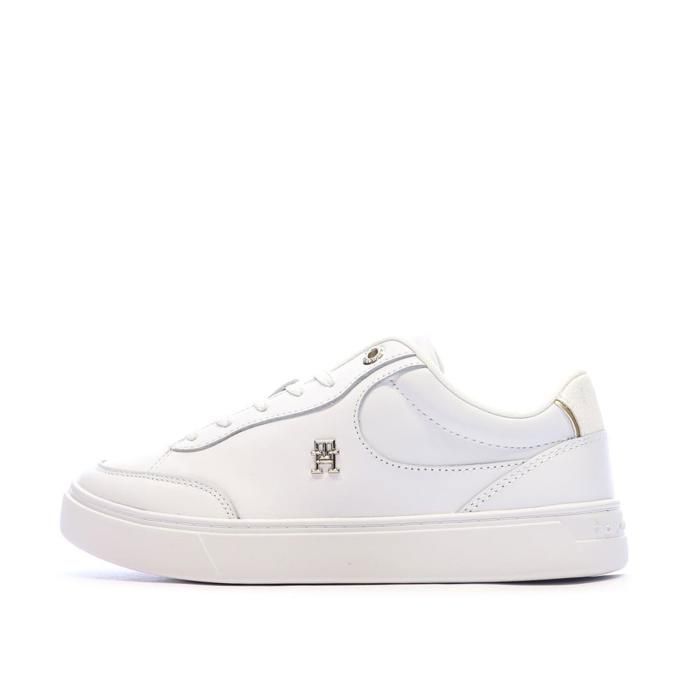 Tommy Hilfiger Baskets Blanches Femme Tommy Hilfiger Essential Chic Court