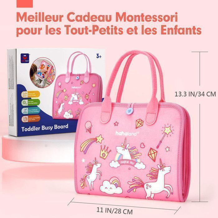BONNYCO Busy Board Montessori de Feutre. Jouet Montessori Educatif, Malette Busy Book Motricité Fine. Jouets d'Activité et de Développement, Cadeau Enfant Garcon Fille 1 2 3 4 5 6 Anniversaire Noel BONNYCO Busy Board Montessori de Feutre. Jouet Montessori Educatif, Malette Busy Book Motricité Fine. Jouets d'Activité et de Développement, Cadeau Enfant Garcon Fille 1 2 3 4 5 6 Anniversaire Noel