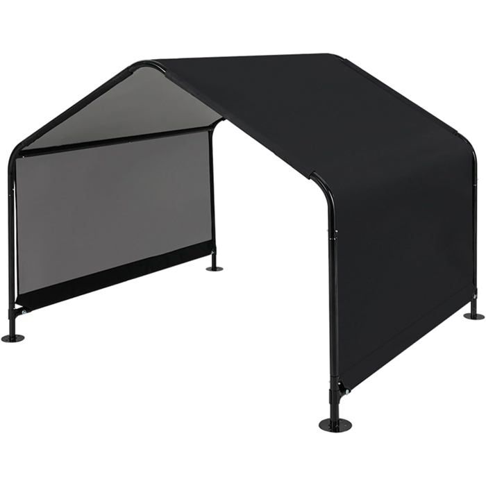 Comparer les prix de GOPLUS Cage pour Chiens Extérieur Abri Soleil Revêtement Imperméable & Cadre Métallique 129x 1235x99cm Noir