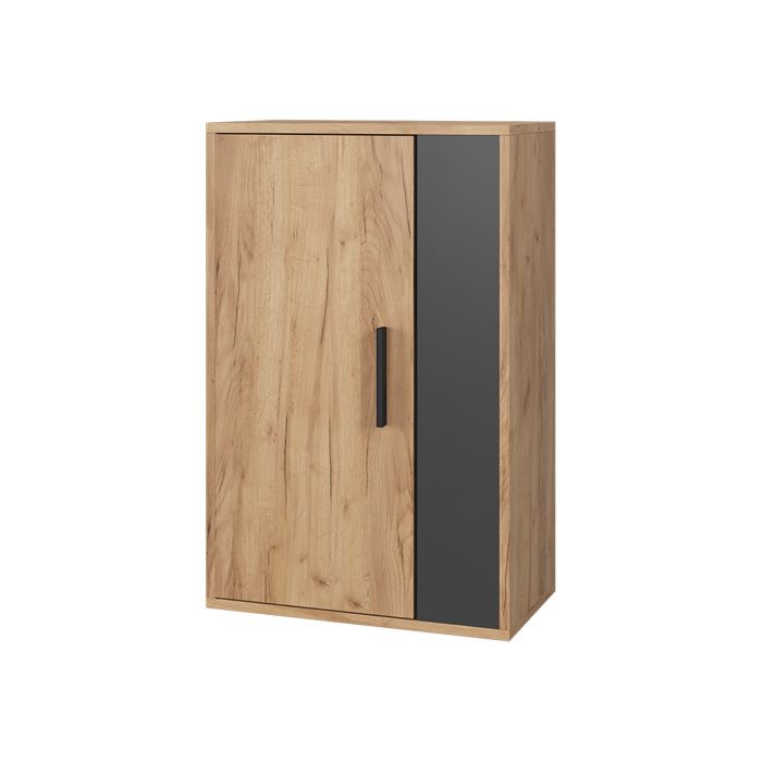 Armoire suspendue Berno 50.1x78.4cm avec 2 compartiments Chêne de force doré/Anthracite Vicco 55447