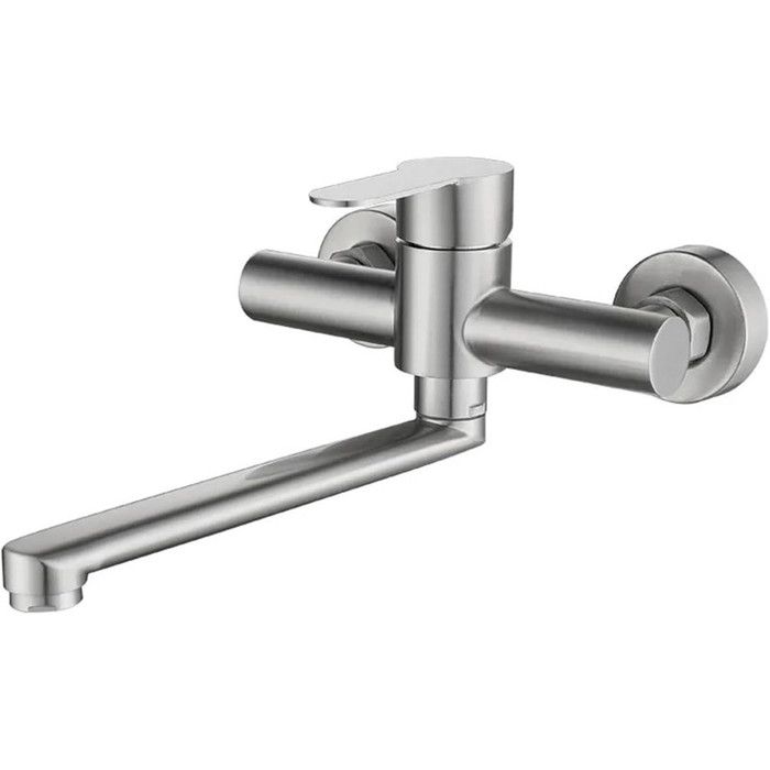 Cuisine en acier inoxydable Salle de bain murale Baignoire Bec long Évier pivotant à 360 degrés Robinet de balcon suspendu