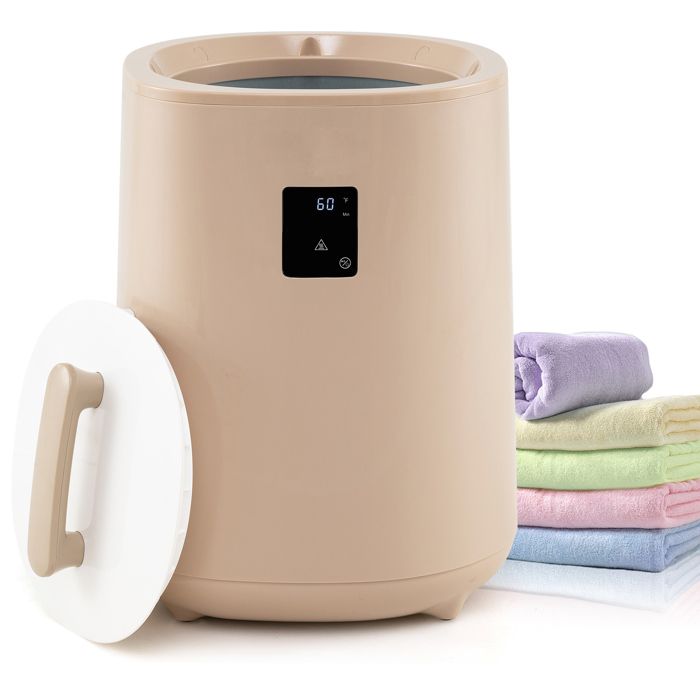 Chauffe-Serviettes Esthetique - RELAX4LIFE - 18L - Température Élevée 139℃ - Support de Disque Parfumé - Affichage LED - Marron