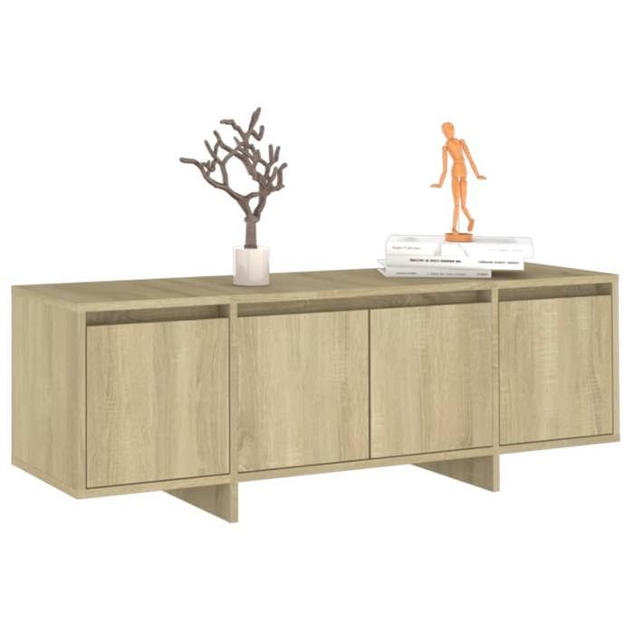 Printemps 2026 SoldesArmoire TV/TABLE TV - Beige - NEUF - Meuble TV chêne sonoma 120x30x405 cm bois dingénierie 2_405949