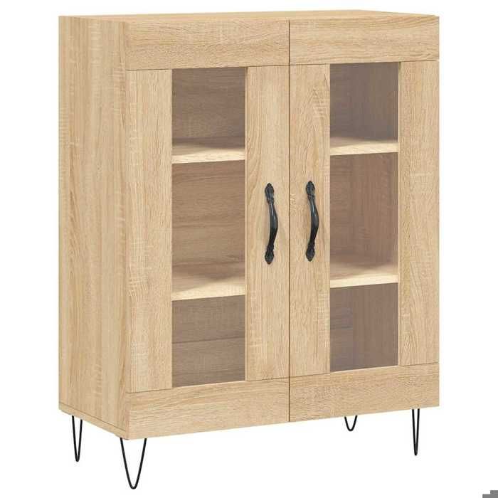 Sarazyj®Buffet de Cuisine KENNETH - ENFILADE - Armoire Bas vitrine Chêne sonoma 69 5x34x90cm - Bois dingénierie - 646383