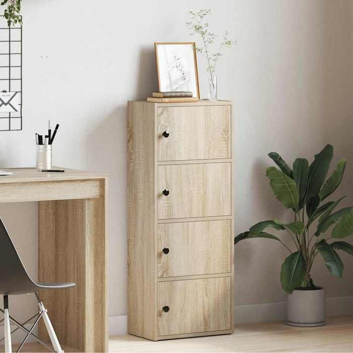 [91221]Bibliothèque - Étagère Haute moderne - MOBILIERCLASSIC - chêne sonoma 40x24x102 cm bois dingénieriePoids:15.65 Kg