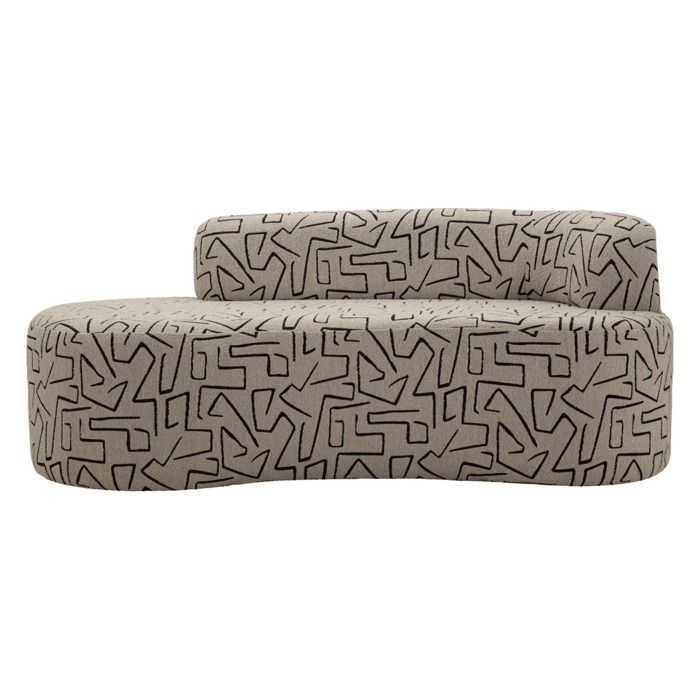 Canapé Nairobi multicolore en contreplaqué et tissu 176x915x69 cm assise h 45 cm - Réf. VK8681847413349