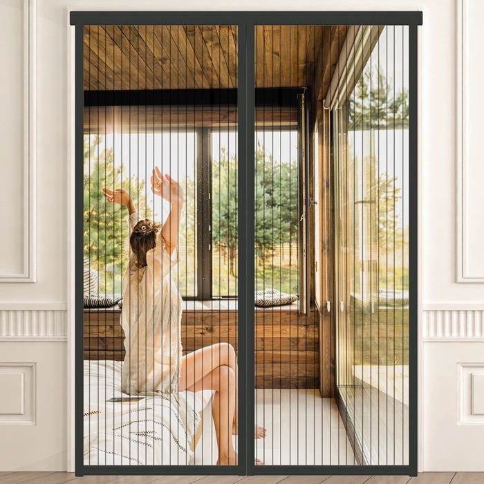 Moustiquaire Porte Magnétique 160x220 - Moustiquere Aimantée Magnetique - Rideau de Porte Anti Moustique - Fly Door Screen
