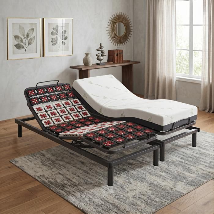 Sommier électrique Technoflex et son matelas à mémoire de forme 23 cm dépaisseur - 140x200 cm