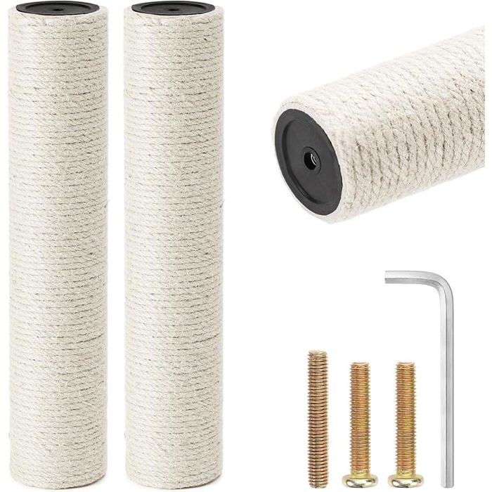 Tronc de rechange pour griffoir en sisal diamètre 7 x cm accessoire pour griffoir en sisal hauteur 70 cm avec vis M8