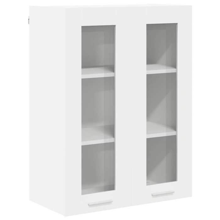 Armoire suspendue polyvalentee - vidaXL - bois dingénierie - blanc - 2 portes - 60x31x80 cm - grand espace - Capacité 60 kg ieu78b3