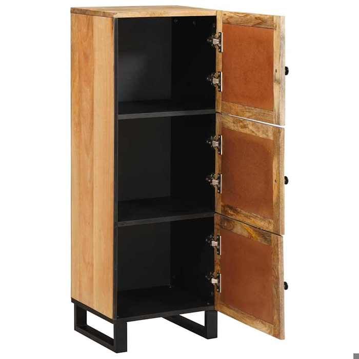 Haut Armoire moderne Cabinet rectangulaire avec rangement Marron 90x33x75 cm Bois de mangue massif B9685