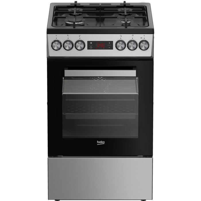Cuisinière Mixte Beko Fsm52332dxdt 4 Foyers Acier Inoxydable