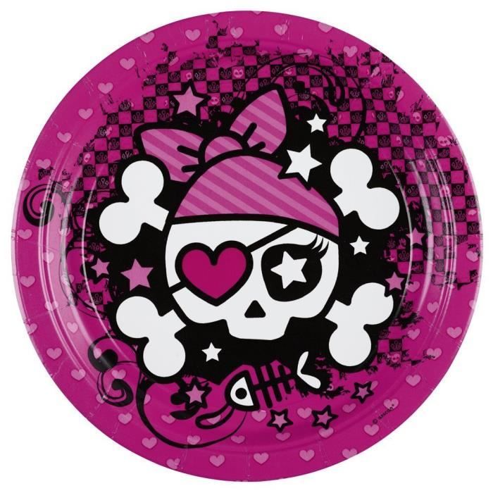 Lot De 8 Assiettes Pirate Fille Deco Anniversaire Cdiscount Maison