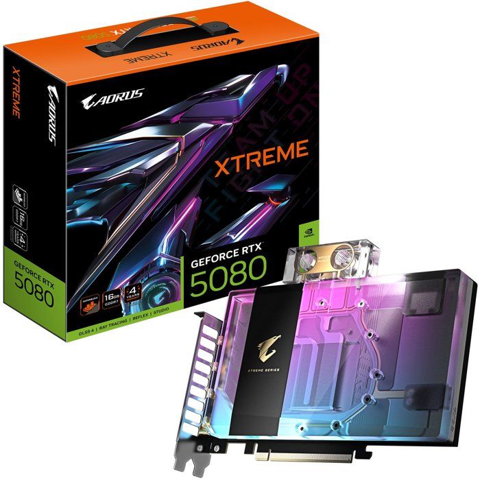 GIGABYTE - AORUSX - Carte graphique - NVIDIA RTX 5080 WB - 16 Go
