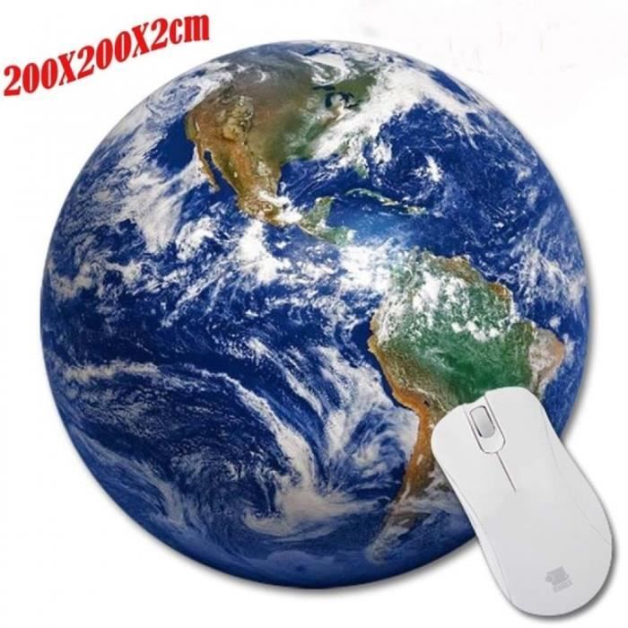 Tapis De Souris Rouge Terre Lune Luxe Imprimer Petite Taille Ronde Pad Antiderapant En Caoutchouc Optique Trackball 0 0 2 Cm Cdiscount Informatique