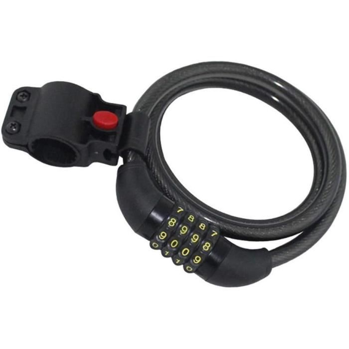 Cadenas Velo Code Antivol Vélo Cable Antivol Vélo Avec 5 Chiffres Intelligente Code Pour Vélos