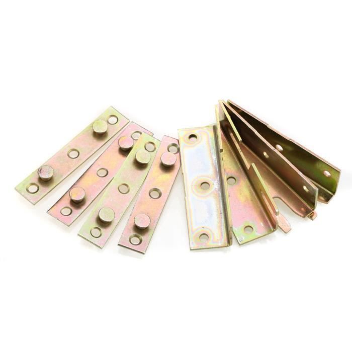 Lot De 7 Supports De Rail Repose-pieds Anciens En Laiton, Ouverture 9 Pouces