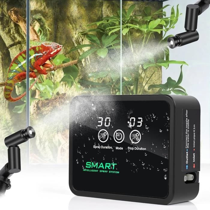 Humidificateur pour terrarium - Sans marque - Brumisateur 360° - Minuterie réglable - Buse orientable
