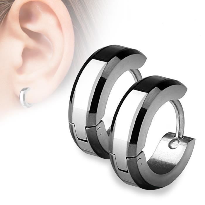 12 Paires De Boucles D'oreilles Homme – Zircone, Acier Inoxydable Hypoallergénique, Tailles 3 à 8 Mm (Unisexe)