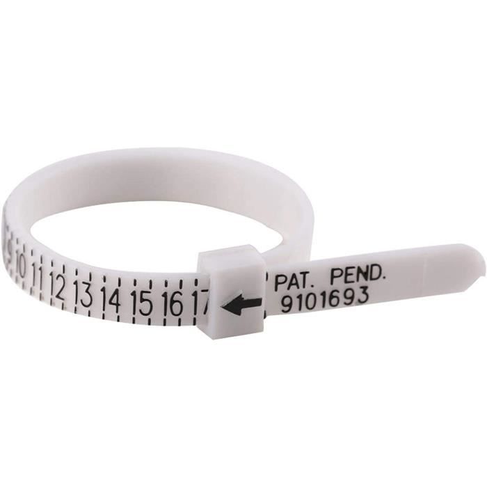 4 Mesureurs De Taille De Bague - Outil Plastique Avec Loupe - Taille Européenne 41 à 76 - Pour Déterminer Tour De Doigt