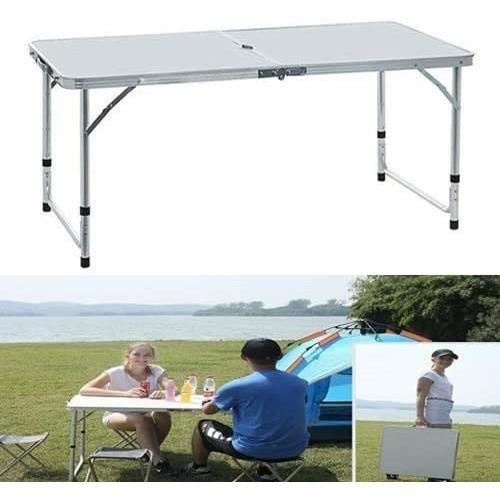 Table De Camping Pliante En Alliage D'aluminium - Ultra Légère (394g), Pliante, Noire - Pour Pique-nique, Randonnée