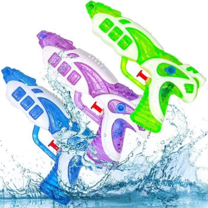 Pistolet à Eau Enfant - Lot De 2 (bleu Et Orange), Capacité 180 Ml, Portée 5 M, Pour été Et Piscine