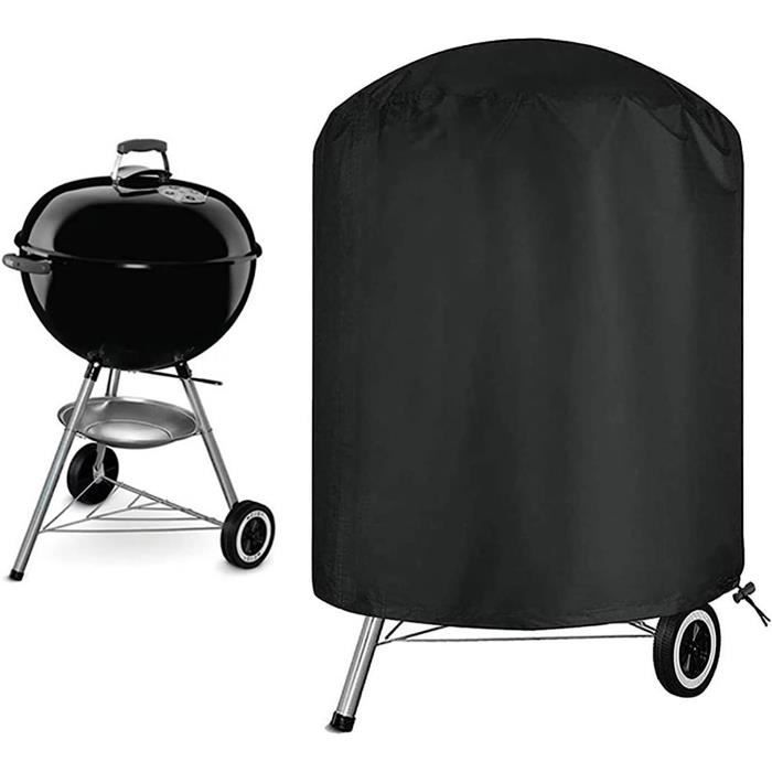 Housse Barbecue BBQ Couverture Housse de barbecue et plancha 420D Tissu  Oxford noir 145 x 61 x 117 cm