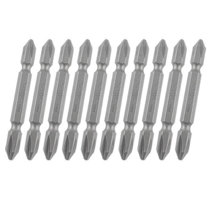 Embout Tournevis Double Face Magnétique PH2 6mm - Pour Perceuse, Visseuse - Acier CR-V - Lot 2 Pièces - 7