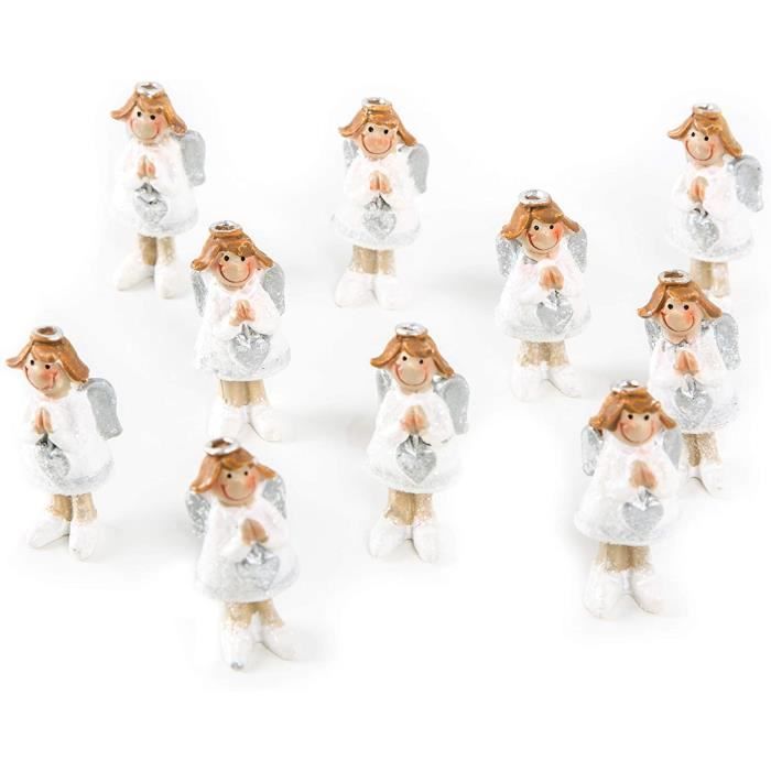 Ymentopyu Ange Porte-clés 20 Pièces Cadeau Communion Fille Souvenir Communion Porte Clés Ange Gardien Ange Porte Clés Pendentifs Souvenir de Faveur de Mariage pour Baptême Communion Mariage