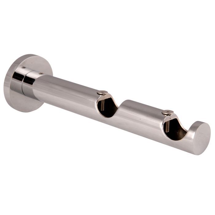 Réglable 19mm blanc tringle à rideau en métal passant centre tige supports multiples l Réglable 19mm blanc tringle à rideau en métal passant centre tige supports multiples l